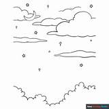 Night Sky Coloring Page  Easy Drawing Guides sketch template