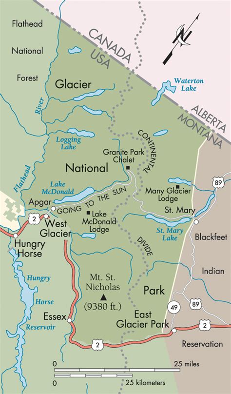 THE GREAT NORTHERN | Glacier national park map, National parks map ...