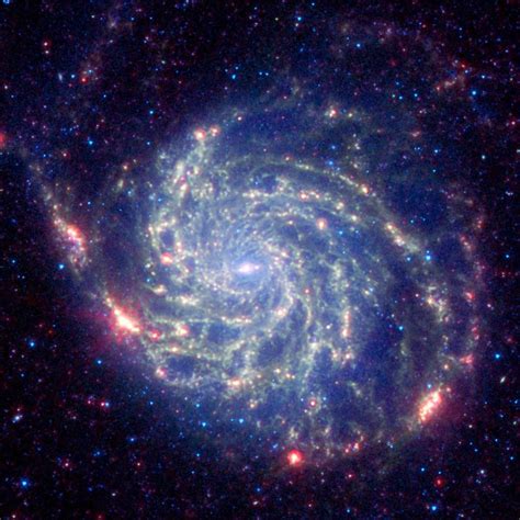 Spitzer Space Telescope's View of Galaxy Messier 101 | Hubble pictures, Space telescope, Space ...