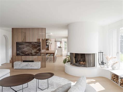 Modern Family Room With Fireplace