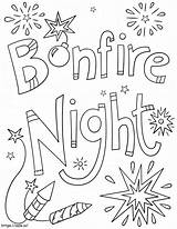 Bonfire Night coloring Page sketch template
