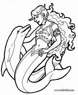 Mermaid And dolphins coloring Pages  Hellokidscom sketch template