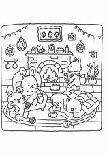 Fuzzy Hygge Cute And Cozy Coloring Book For Adults & Teens 24  sketch template