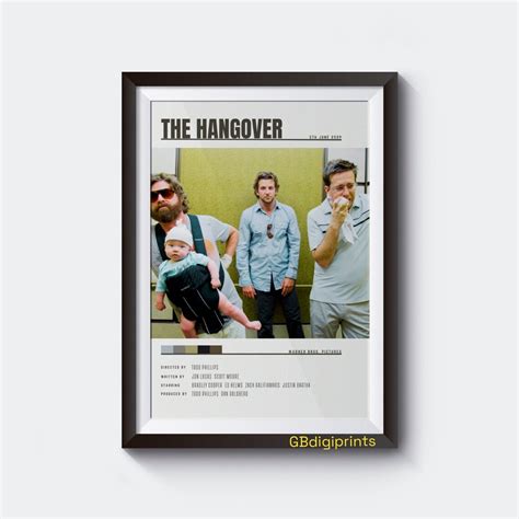 THE HANGOVER Movie Poster Digital Download Gift Idea Minimalist Movie Poster Printable Wall Art ...