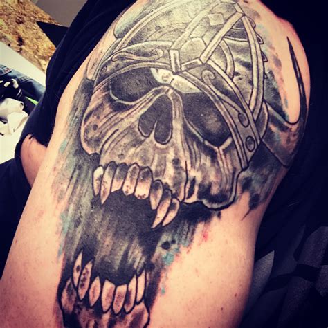 Viking Skull Tattoo | Skull tattoo, Viking skull, Tattoos