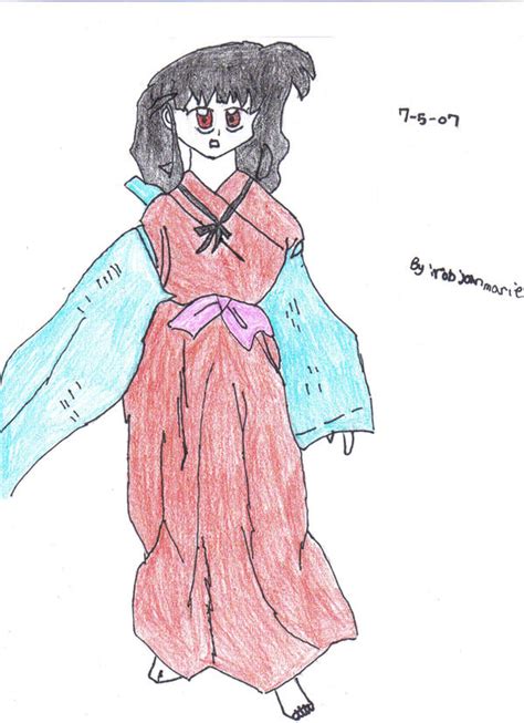 Kagome in her Kimono outfit by robjohnmarie on DeviantArt