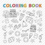 Vacation Theme Coloring Pages sketch template