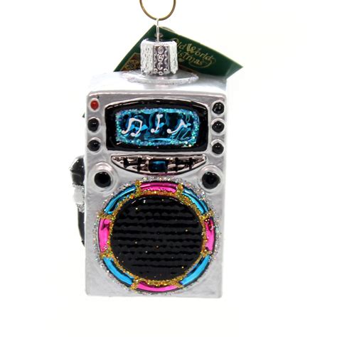 Old World Christmas Karaoke Machine Glass Sing Along 38051 | SBKGifts.com