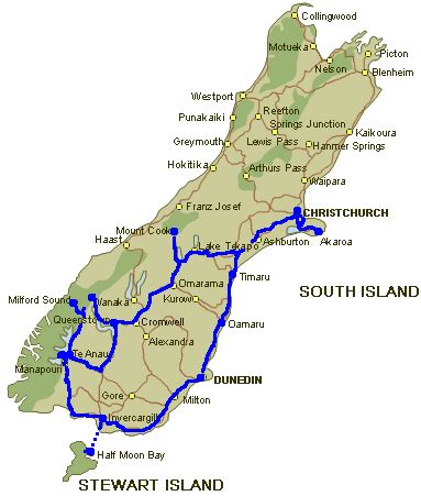 Akaroa New Zealand Map - ToursMaps.com