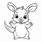 Premium Photo  Cute baby kangaroo coloring Page sketch template