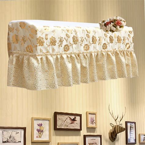 Luxury Decorative Air Conditioner Cover Bust proof Protector Wall Hanging Lace Jaquard Indoor ...