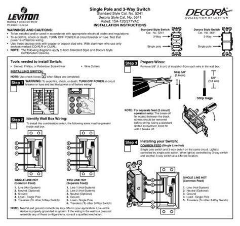 Leviton 3 Way Switch Wiring Diagram Decora - Database - Wiring Collection