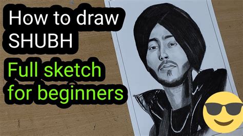 How to draw SHUBH ( full sketch) #stillrollin #punjab #tutorial #draw #shubh #howtodraw #artist ...