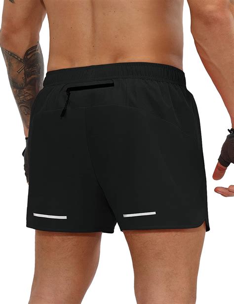 ODODOS Men's 3" Running Shorts with Back Zipper Pocket Quick Dry Lightweight Athletic Workout ...