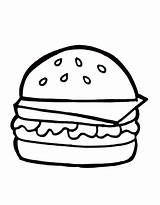 Burger Coloring Pages Free Printable PDF sketch template