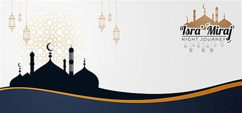 Mosque Illustration Isra Miraj Background in 2021 | Flyer and poster ...