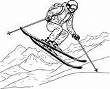Cartoon skier On A Snowmobile For coloring Book Vector Image sketch template