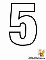 Number 5 Coloring Page For Children sketch template