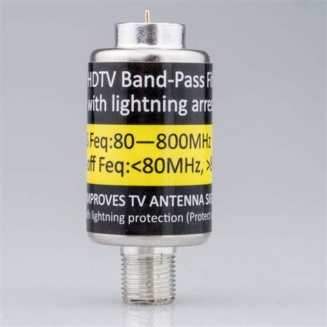 Buy LTE Filter with Lightning Arrestor - LTE Filter for TV Antenna - Cable TV in-Line Coaxial ...