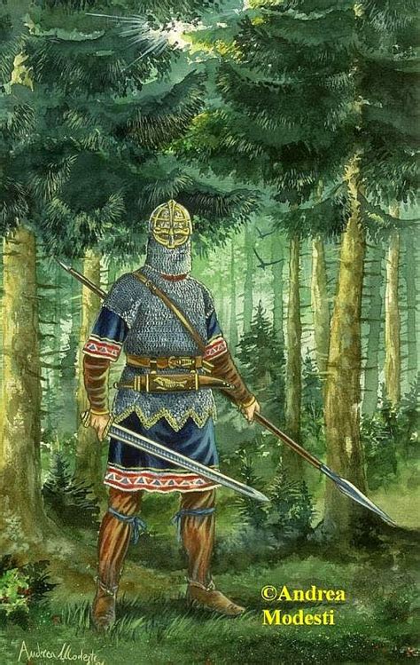 Andrea Modesti Art: Norse Warriors, Vendel Age, 7th century AD