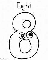 Funny Number 8 coloring Page sketch template