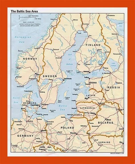 Political map of the Baltic Sea Area - 1994 | Maps of Baltic and ...