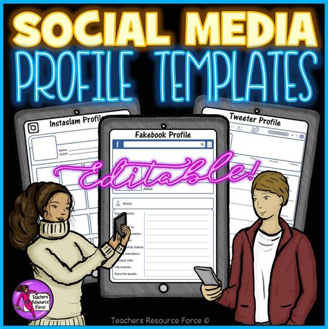 Social Media Profile Templates - Editable