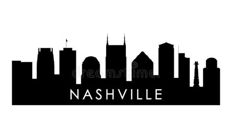 Nashville Skyline Silhouette. Stock Vector - Illustration of skyscraper ...