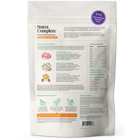 Ultimate Pet Nutrition Freeze Dried Raw Nutra Complete Pork Dog Food 5 oz | On Sale ...