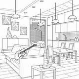 Interior Architecture Drawing Design  sketch template