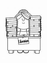 Librarian Coloring Page Pages sketch template