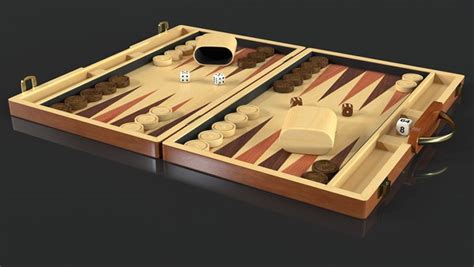 Vintage wooden backgammon model - TurboSquid 1505922