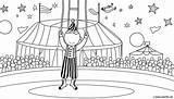 Coloring Page Of A trapeze artist At The Circus Download Or Print For Free sketch template