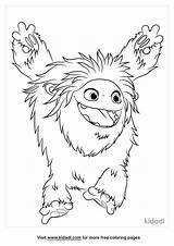 Yeti Coloring Page Free Fantasy And Characters  sketch template