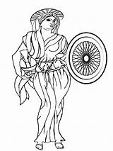 Greek Goddess Athena coloring Page  Download Print Or Color Online sketch template