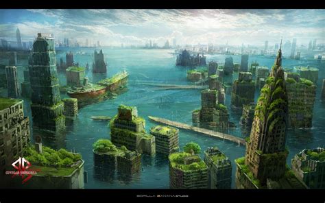 water city, Byung-ju Bong | Apocalypse landscape, Post apocalyptic city ...