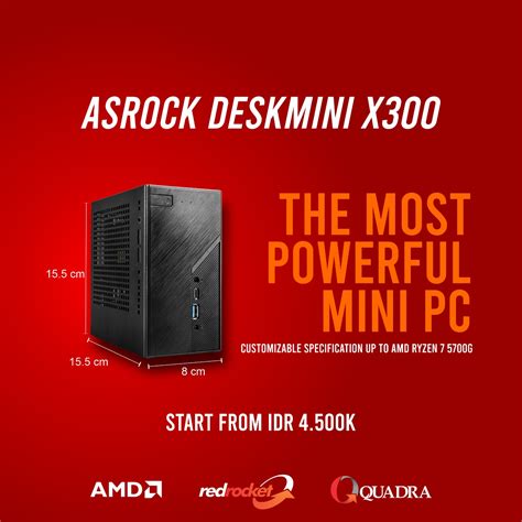 Asrock Deskmini X300 Mini PC | Quadra Computer