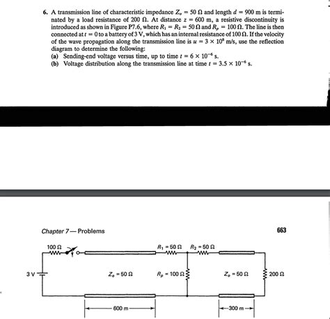 Solved 6. A transmission line of characteristic impedance | Chegg.com