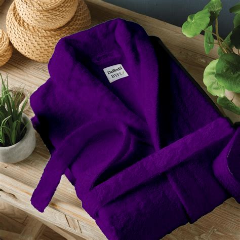 Buy BYFT Daffodil Bathrobe (Purple) 100% TERRY Cotton - (Set of 1) 400 ...