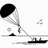Parasail Parasailing Brevets Sketch Coloring Page sketch template