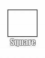 Square Coloring Page Shape Pages Abc School  sketch template