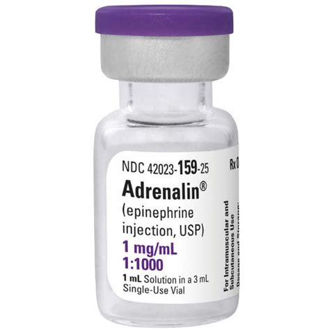 Epinephrine 1mg/ml Vial 1:1,000 for Anaphylaxis - Each - Medical Warehouse