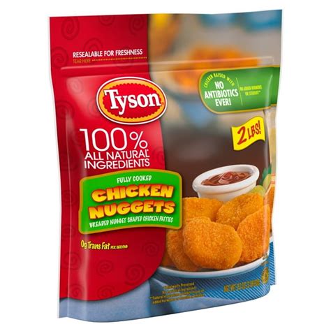 Tyson Fully Cooked Chicken Nuggets - 2 lb (Frozen) - Walmart.com - Walmart.com