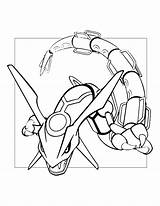 Rayquaza Pokemon Coloring Drawing Pages Mega Ausmalbilder Base Normal  sketch template