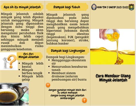 Mahasiswa KKN Tim I UNDIP 2021/2022 Mengadakan Sosialisasi Cara Mendaur Ulang Minyak Jelantah ...