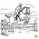Cross Country Jumping Horse Coloring Page For Kids  Free Printable In sketch template