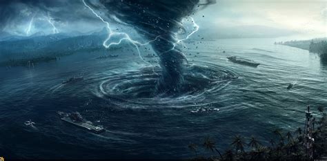 Tornado digital wallpaper, futuristic, tornado, water, ship HD ...