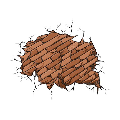 Brick Wall Illustration, Brick Wall, Cracks Effect, Wall Texture PNG and Vector with Transparent ...