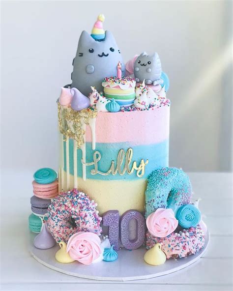 Image Gallery Pusheen cake 💕.Happy 10th birthday Lilly 🎉.Custom gold name sign zooproductco in ...