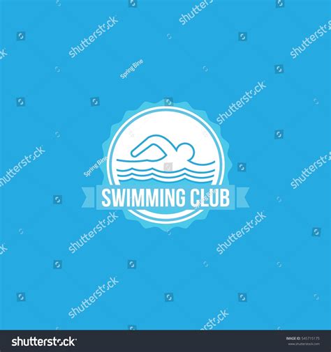 Swimming Club Logo Design Template Vector Stock Vector (Royalty Free) 545715175